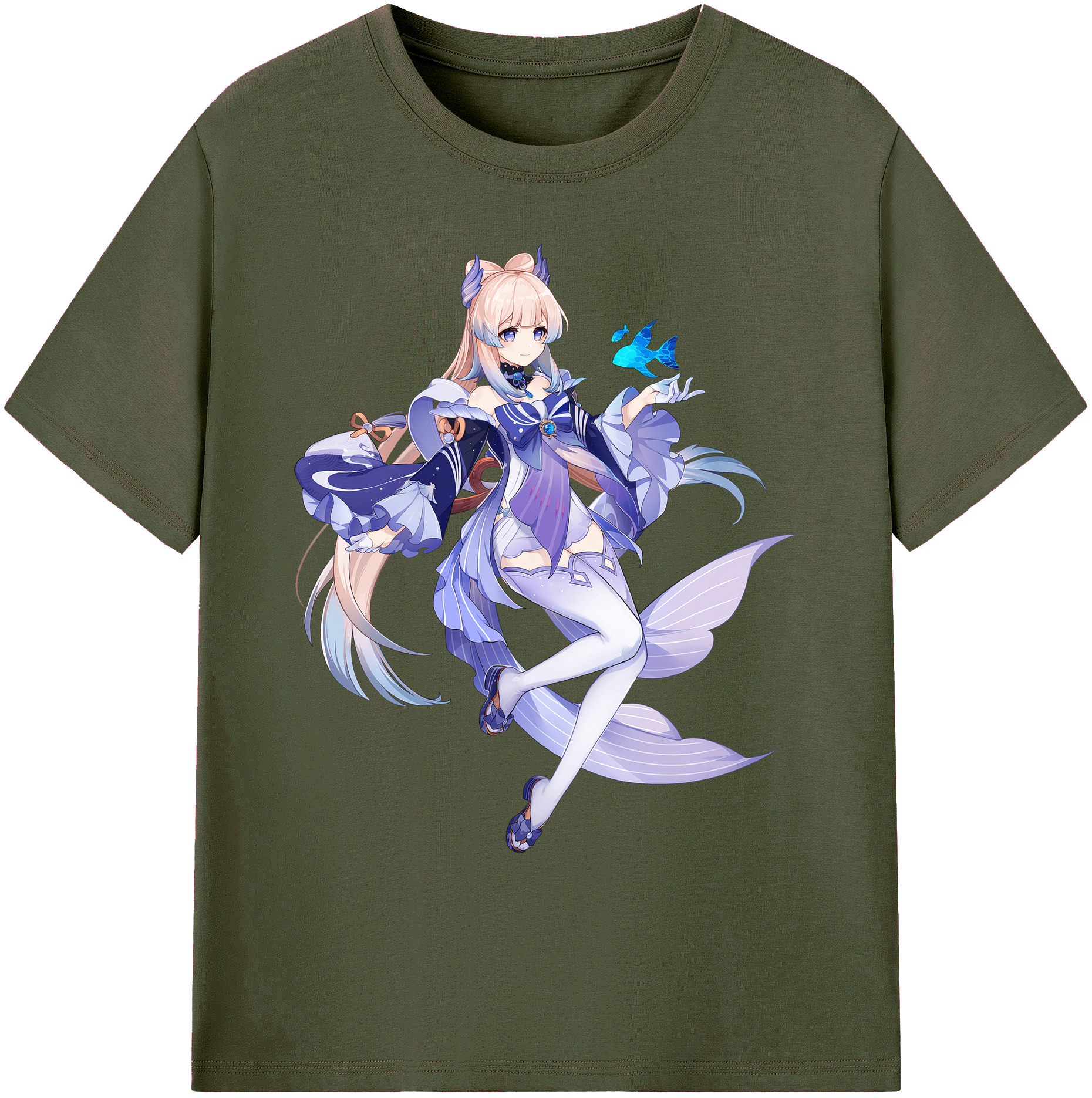 げんし神 珊瑚宮心海 サンゴノミヤ・ココミ genshin Sangonomiya Kokomi 綿100％ メンズ半袖Tシャツ｜肌触りやわらか＆通気性